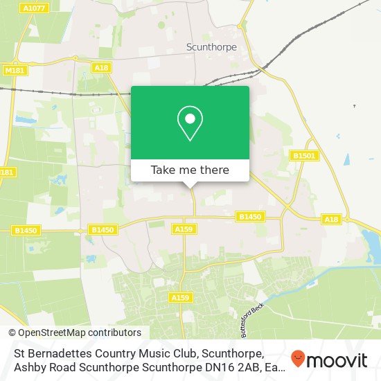 St Bernadettes Country Music Club, Scunthorpe, Ashby Road Scunthorpe Scunthorpe DN16 2AB map