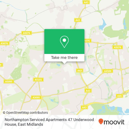 Northampton Serviced Apartments 47 Underwood House map