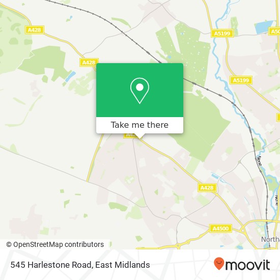 545 Harlestone Road map