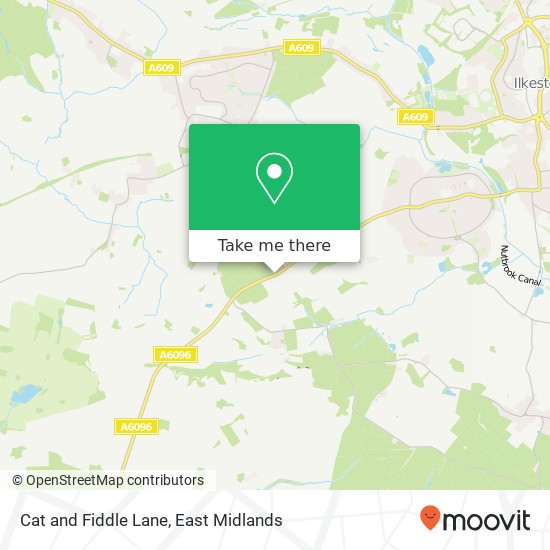 Cat and Fiddle Lane map