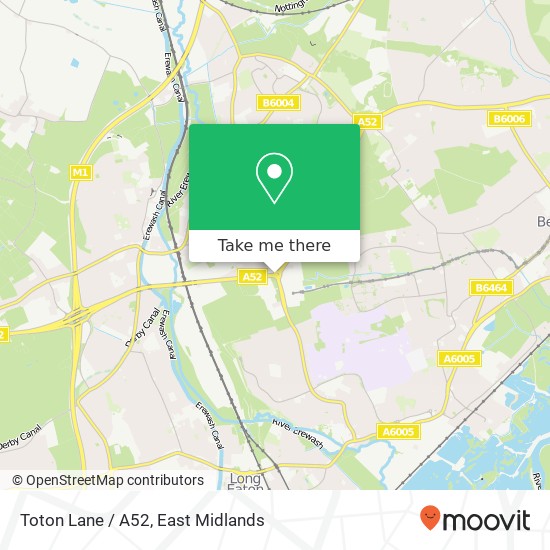 Toton Lane / A52 map