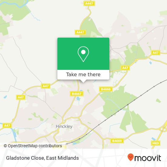 Gladstone Close map
