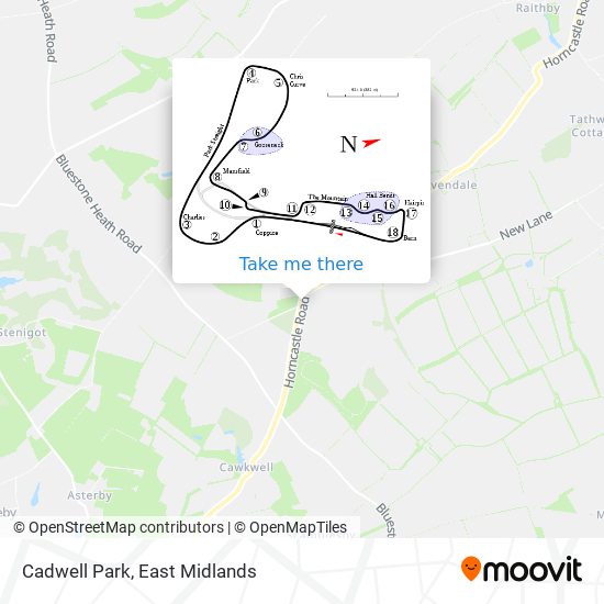 Cadwell Park map