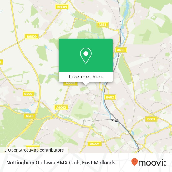Nottingham Outlaws BMX Club map