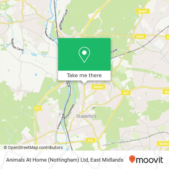 Animals At Home (Nottingham) Ltd map