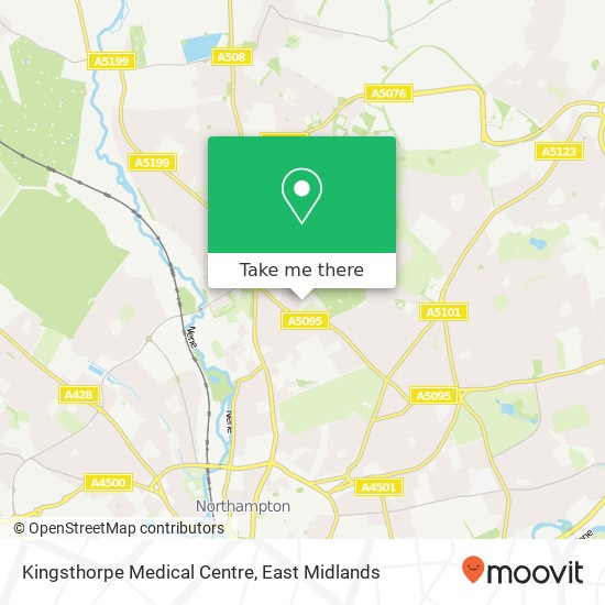 Kingsthorpe Medical Centre map
