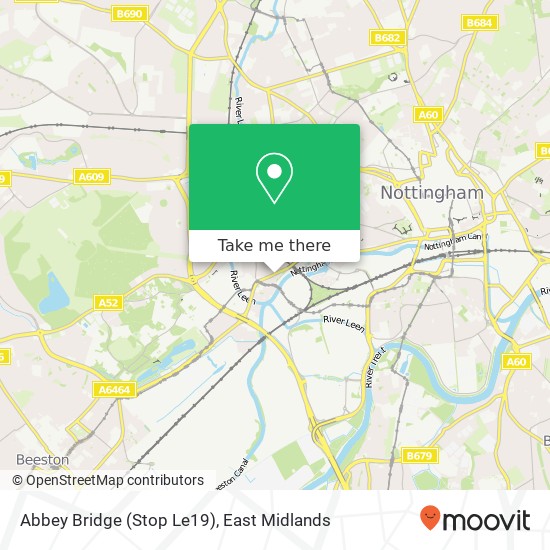 Abbey Bridge (Stop Le19) map