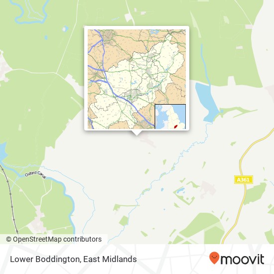 Lower Boddington map