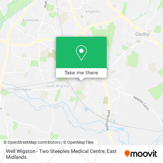 Well Wigston - Two Steeples Medical Centre map