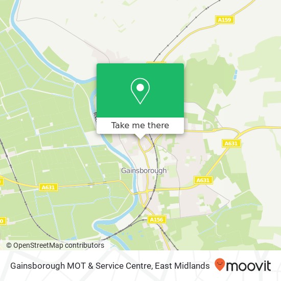 Gainsborough MOT & Service Centre map