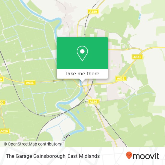 The Garage Gainsborough map