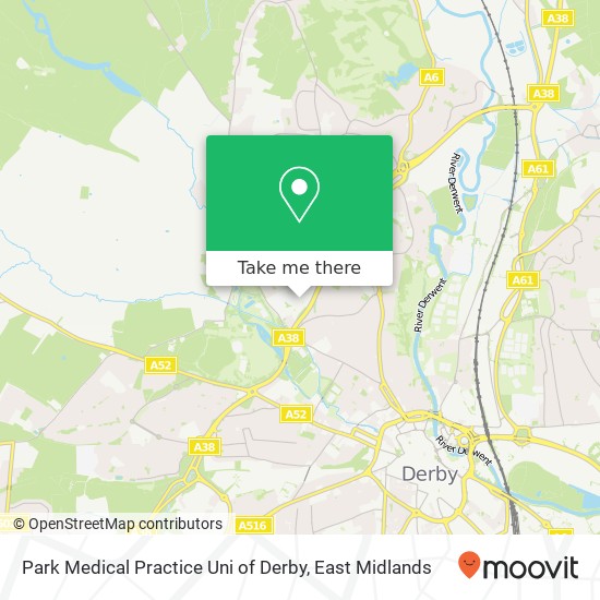 Park Medical Practice Uni of Derby map