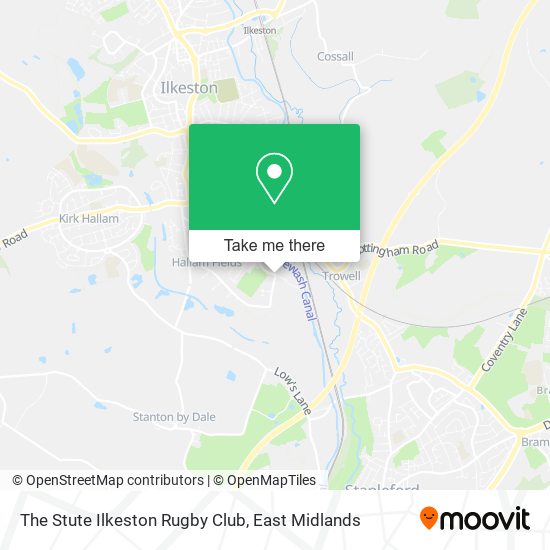 The Stute Ilkeston Rugby Club map