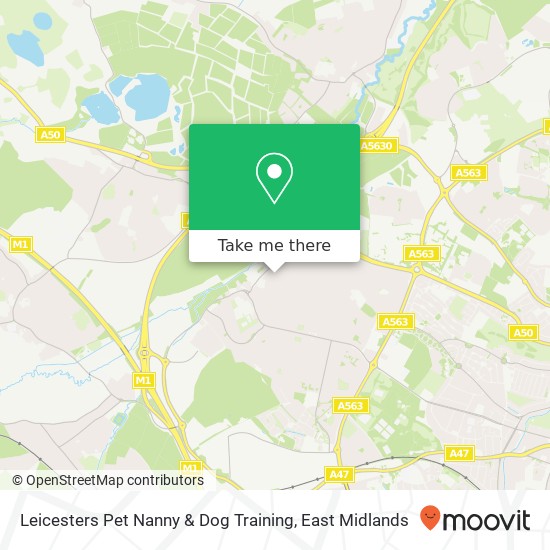 Leicesters Pet Nanny & Dog Training map