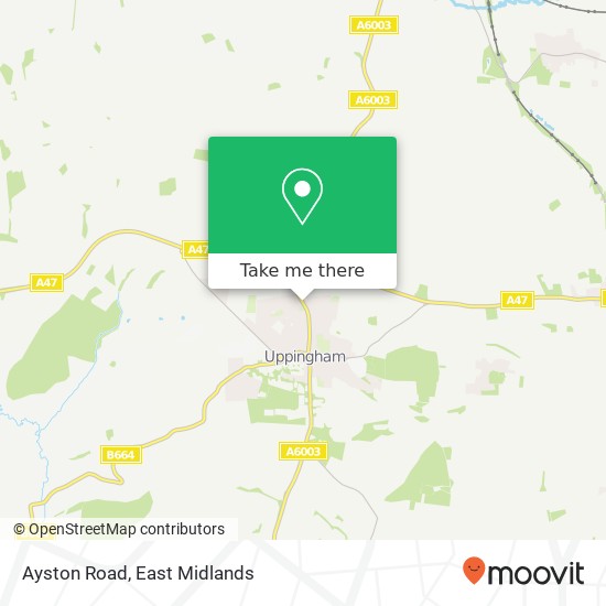 Ayston Road map