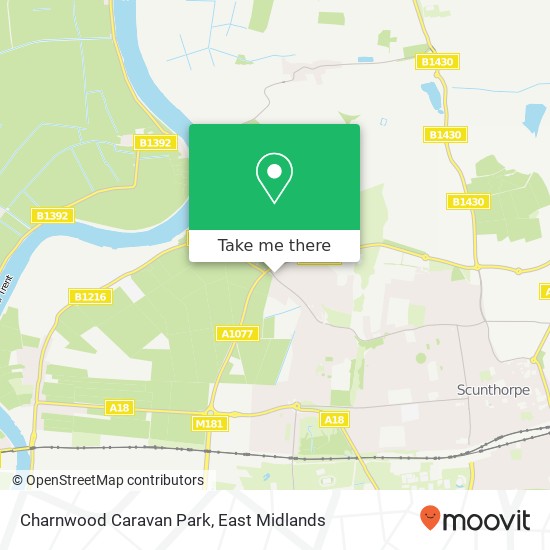 Charnwood Caravan Park map