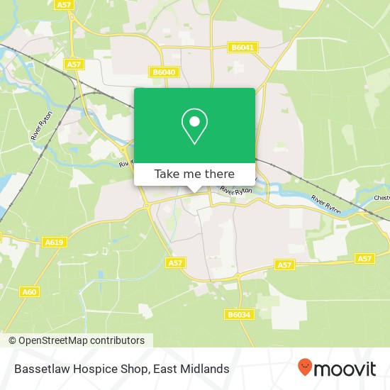 Bassetlaw Hospice Shop map