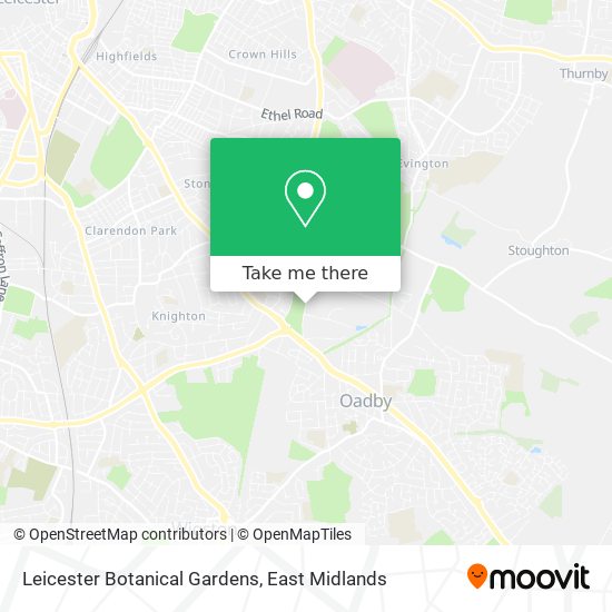 Leicester Botanical Gardens map
