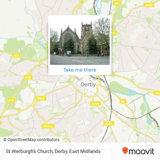 St Werburgh's Church, Derby map