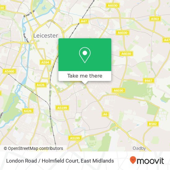 London Road / Holmfield Court map