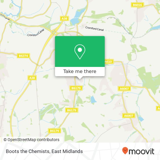 Boots the Chemists map