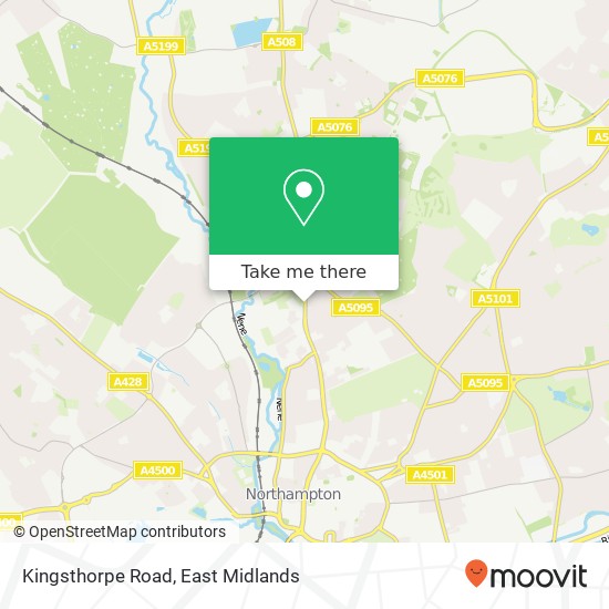 Kingsthorpe Road map