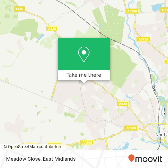 Meadow Close map