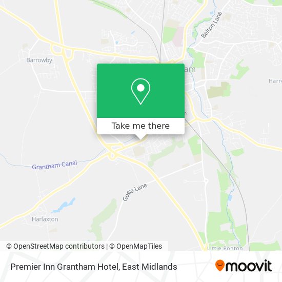 Premier Inn Grantham Hotel map