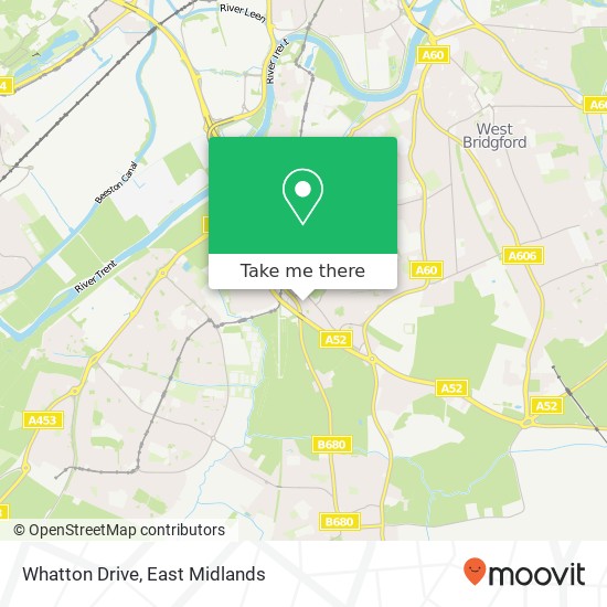 Whatton Drive map
