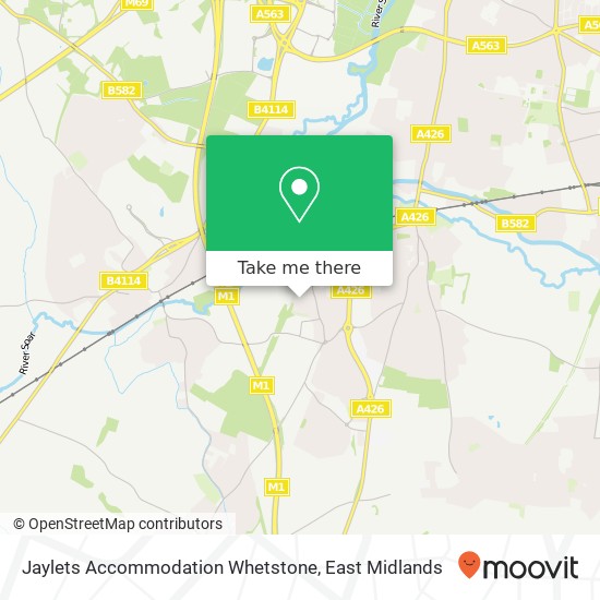 Jaylets Accommodation Whetstone map