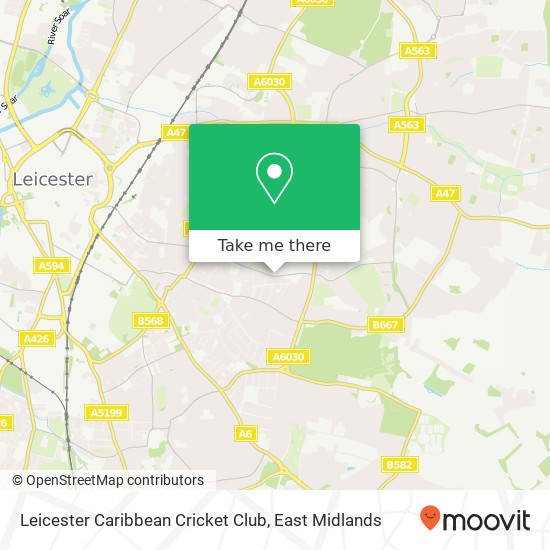 Leicester Caribbean Cricket Club map