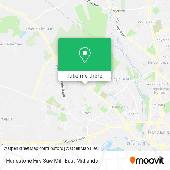 Harlestone Firs Saw Mill map
