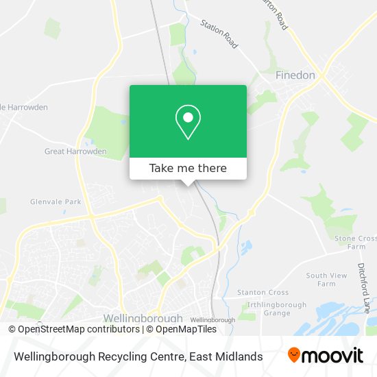Wellingborough Recycling Centre map