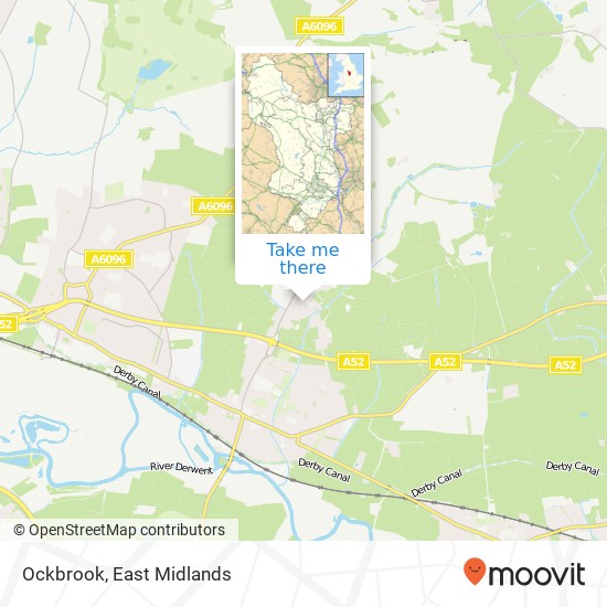 Ockbrook map