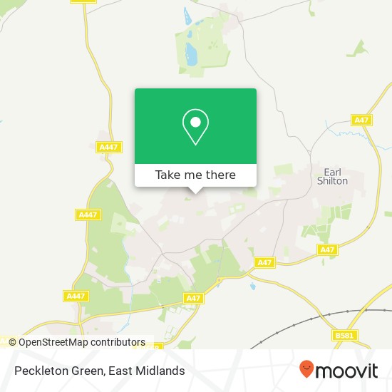 Peckleton Green map