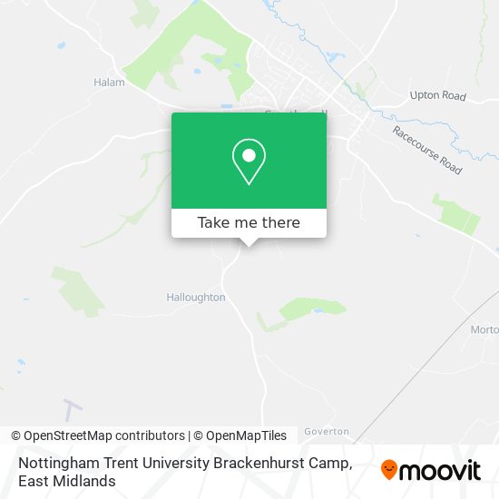 Nottingham Trent University Brackenhurst Camp map