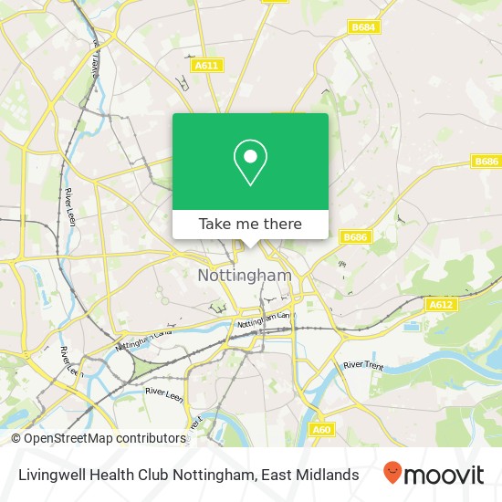 Livingwell Health Club Nottingham map