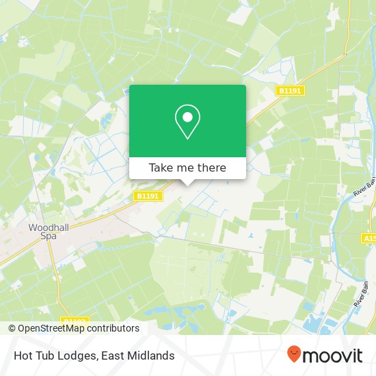 Hot Tub Lodges map