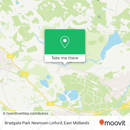 Bradgate Park Newtown Linford map