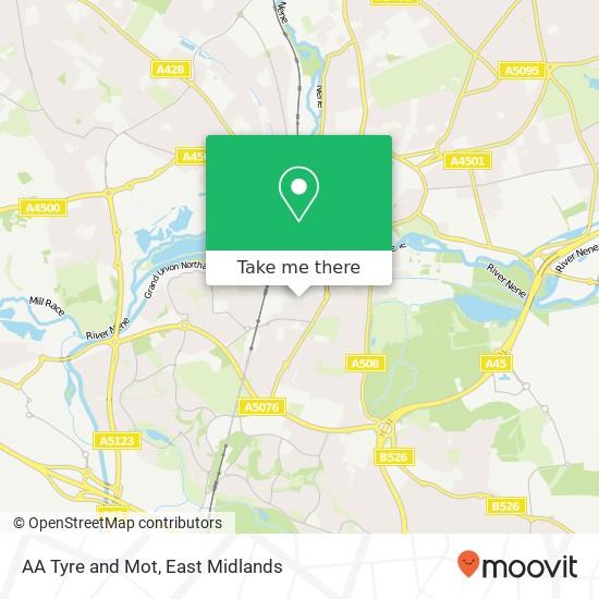 AA Tyre and Mot map