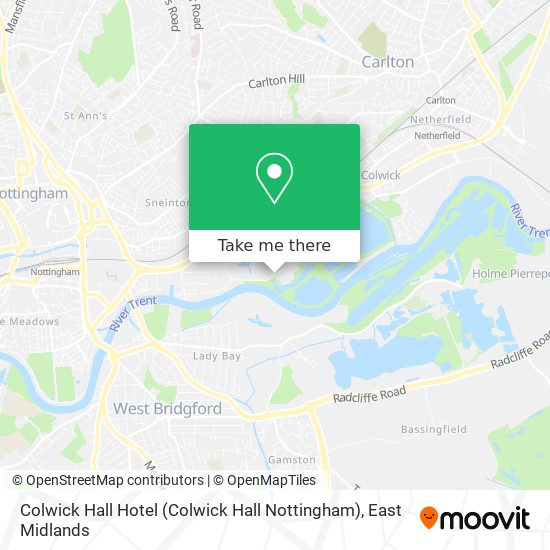 Colwick Hall Hotel (Colwick Hall Nottingham) map
