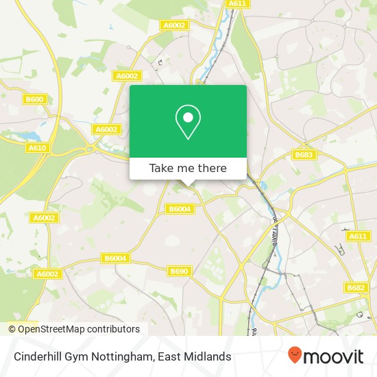 Cinderhill Gym Nottingham map