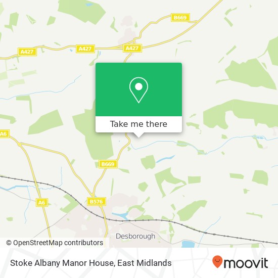 Stoke Albany Manor House map