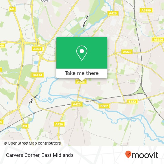 Carvers Corner map