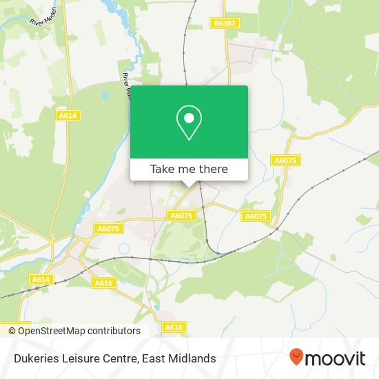 Dukeries Leisure Centre map