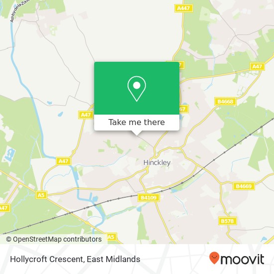 Hollycroft Crescent map