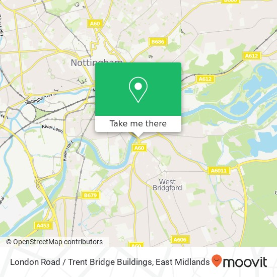 London Road / Trent Bridge Buildings map