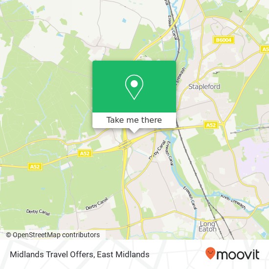Midlands Travel Offers map