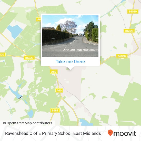 Ravenshead C of E Primary School map