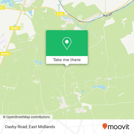 Oasby Road map